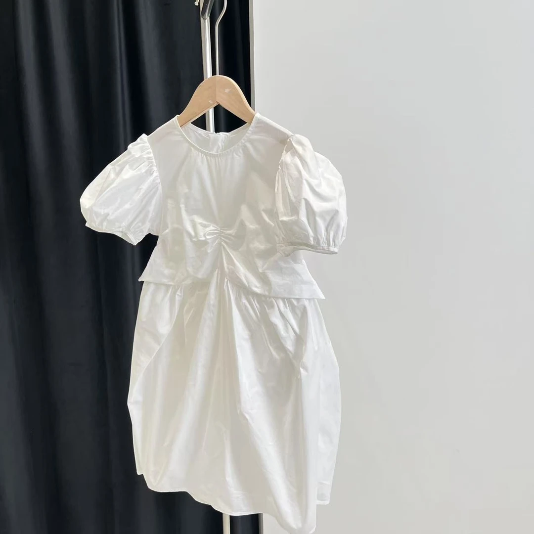 夏款女童白色连衣裙 6179 禾系