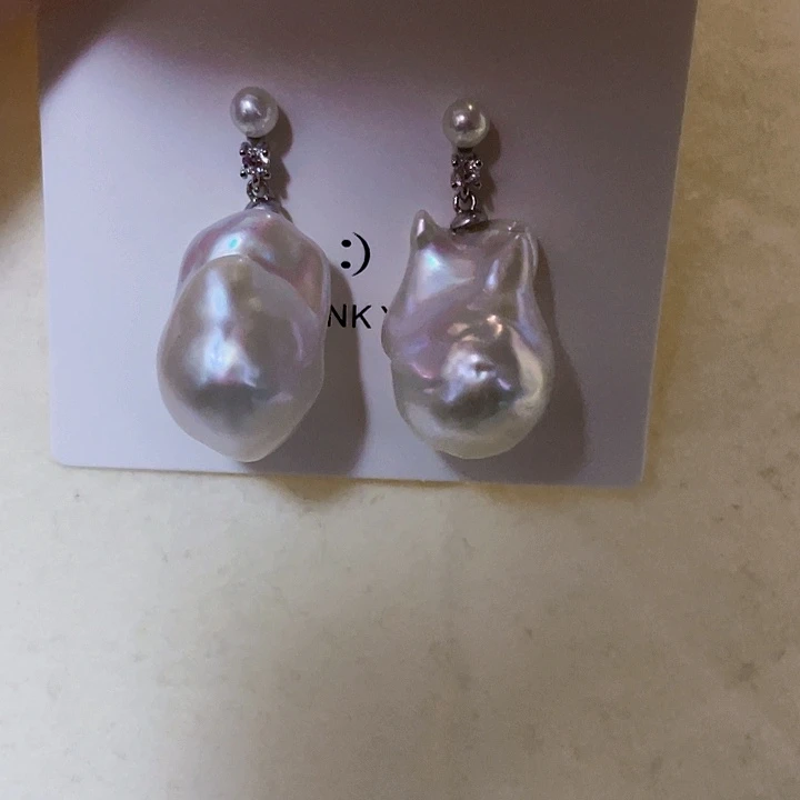 耳饰淡水珍珠银S925镶嵌