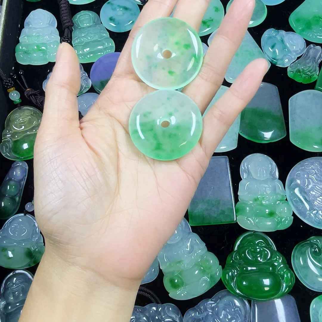 翡翠未镶嵌颈饰吊坠2