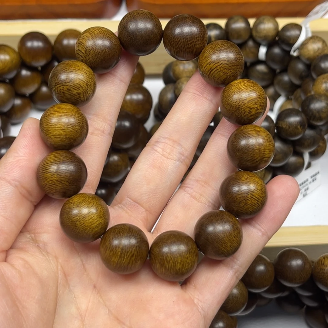 沉香手串越南芽庄黄棋楠1.6