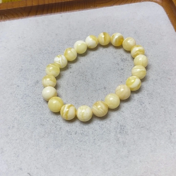 蜜蜡未镶嵌裸石手串