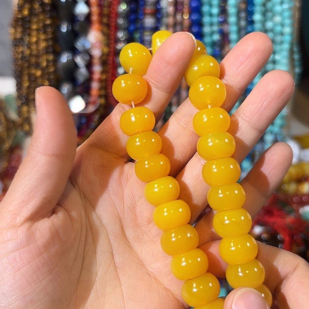 玛瑙/玉髓银S925镀金镶嵌珠宝半成品黄玛瑙卡9-14一条