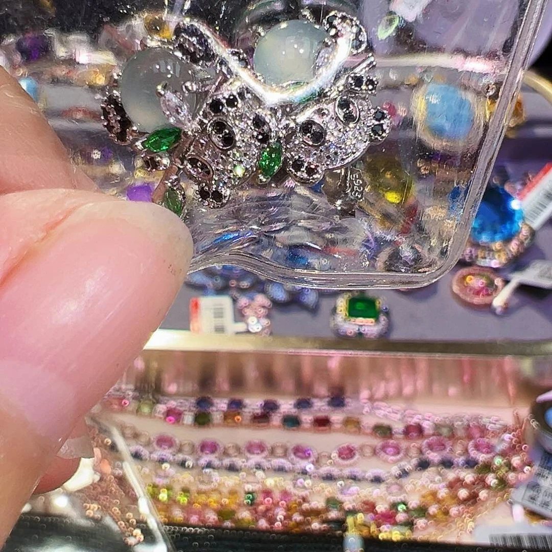 银S925镶嵌戒指翡翠