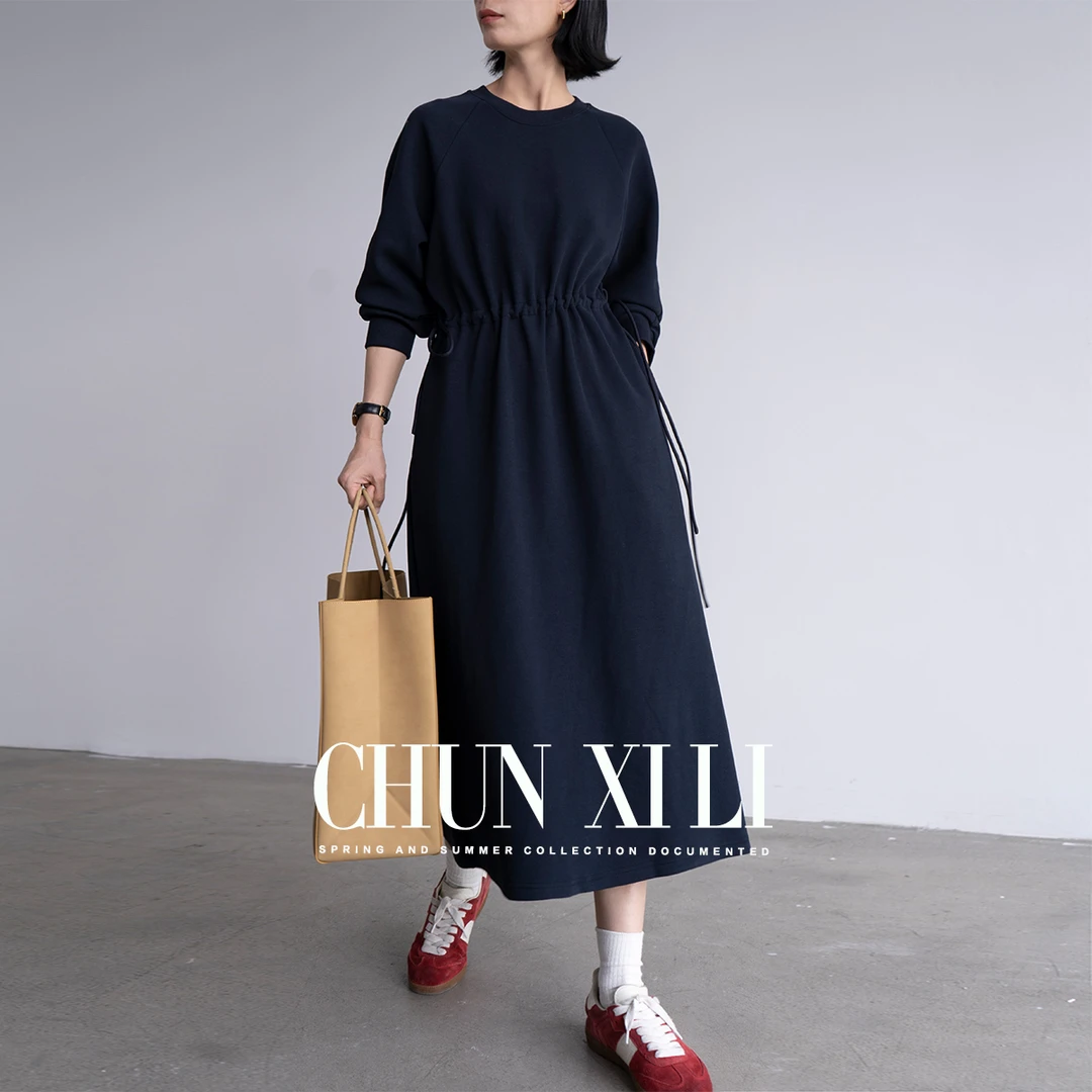 【学生时代】CHUNXILI/简约显瘦连衣裙收腰长裙高档X03L42068