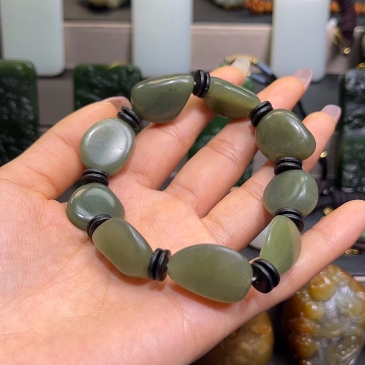 手链未镶嵌和田玉（糖玉）