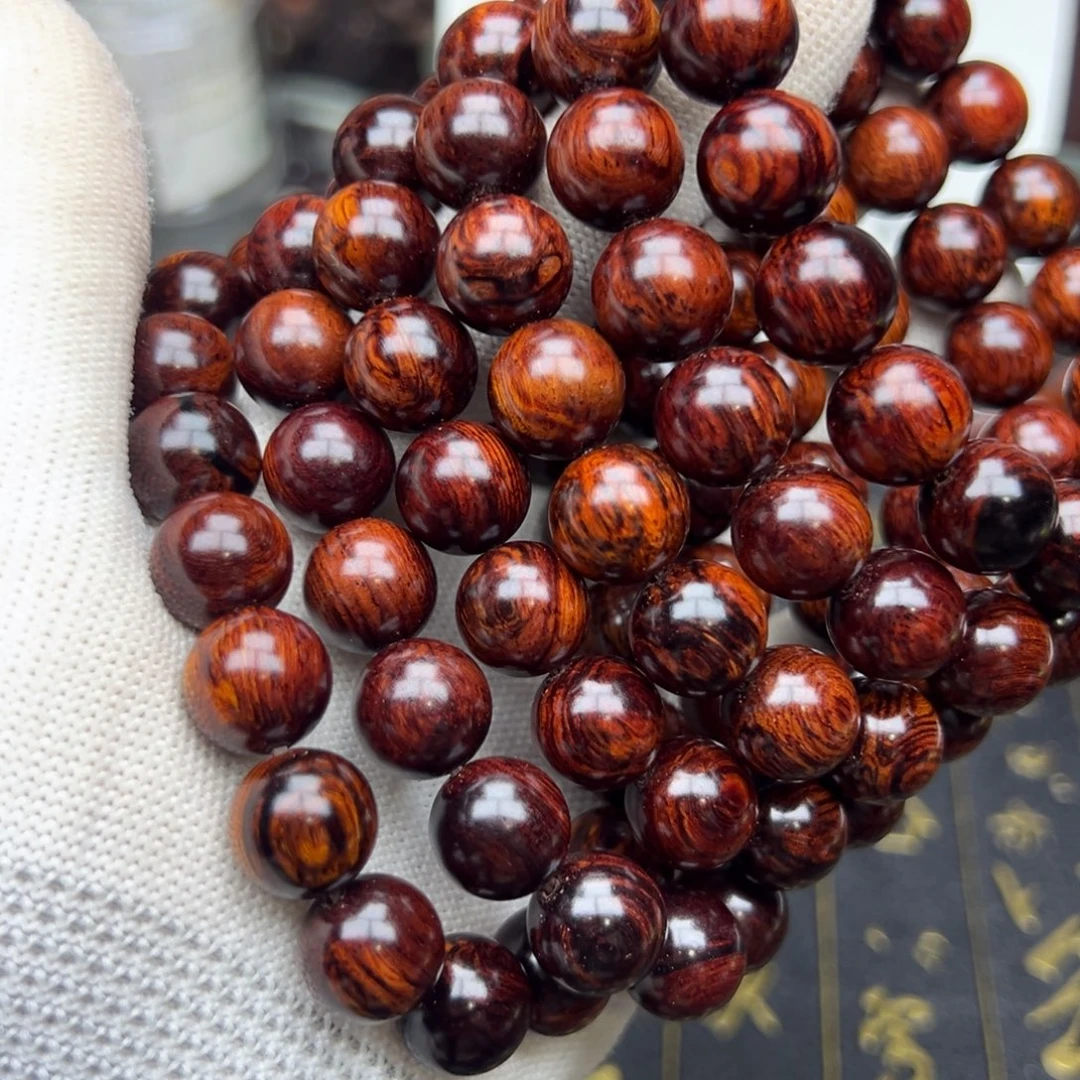 花梨木类手串/手链海南红降1.2红金满油单圈001
