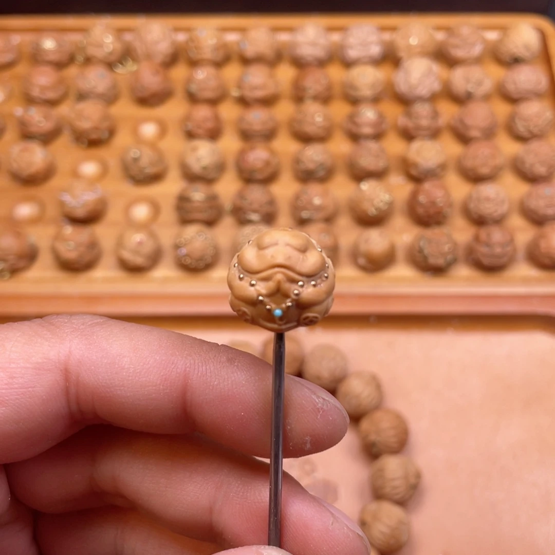 猴头核桃手串冰***球猴头核桃金蟾拜佛