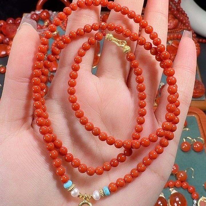 南红玛瑙未镶嵌4.2万能链55长