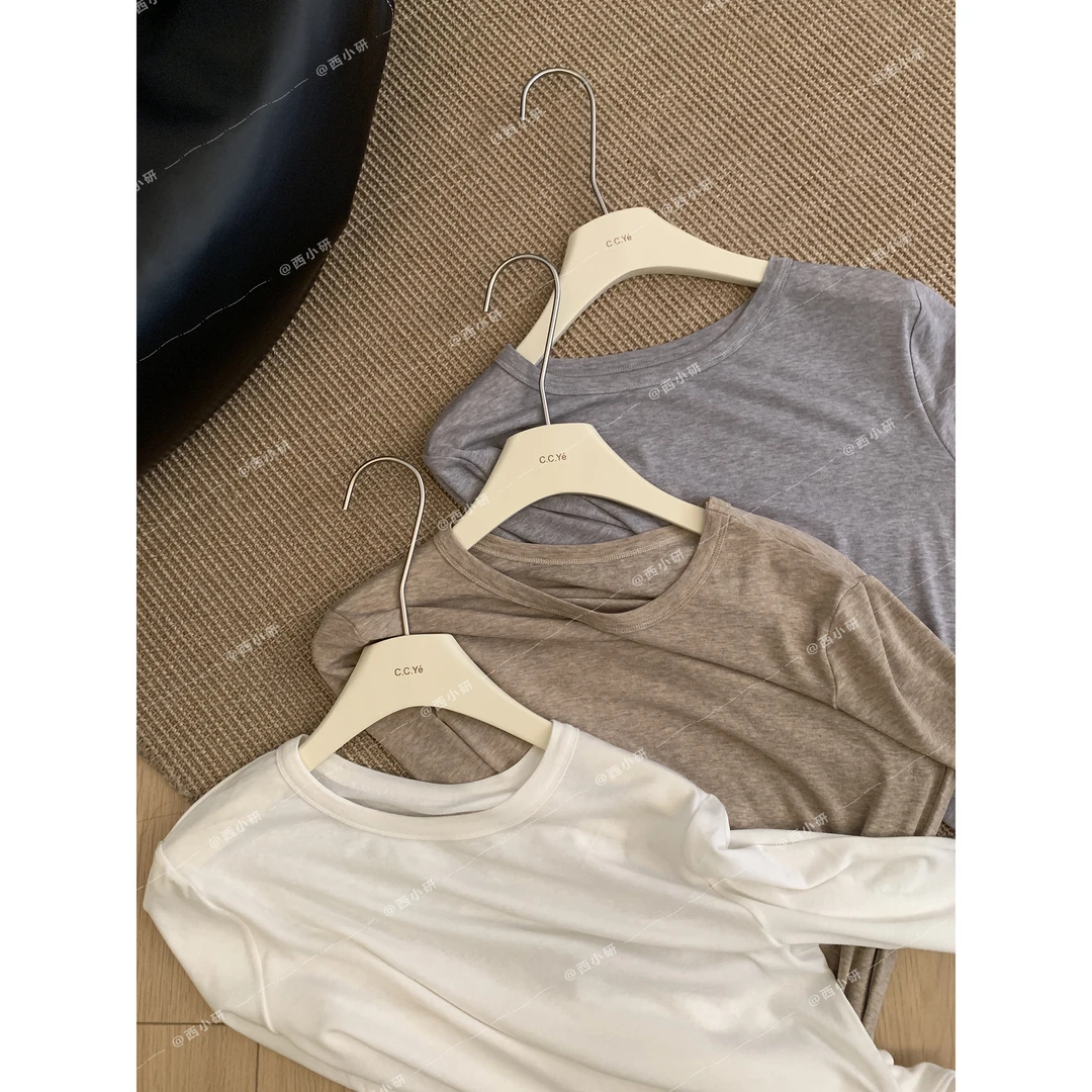 【羊毛打底】多次改版改面料只为更好的版型 超弹花杂色内搭T恤