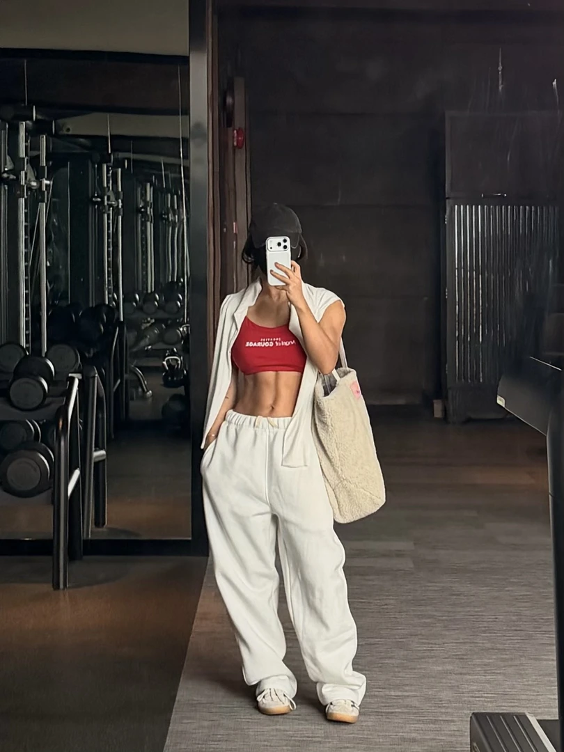 JOKAVIBE基本款N穿法百搭直筒抽绳卫裤女时尚下休闲运动加绒长裤