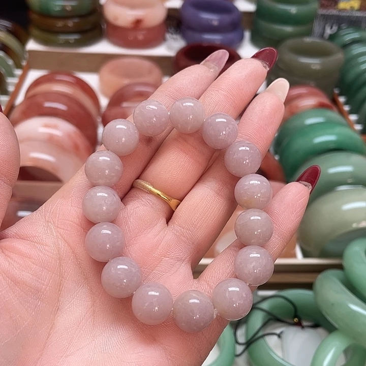 石英质玉（非洲翠）合金手镯