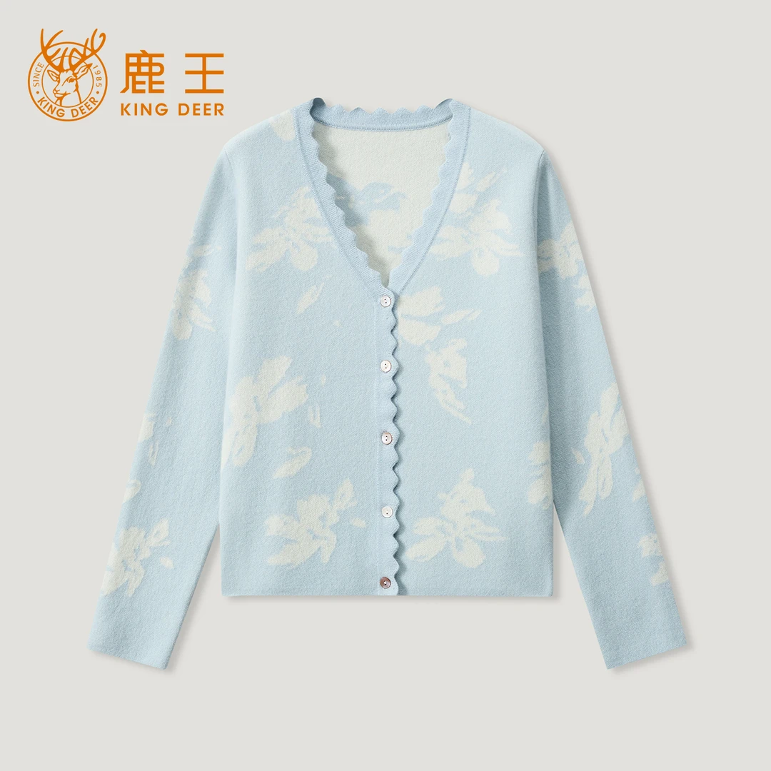 King Deer/鹿王秋冬新款女式长袖羊绒衫L805597