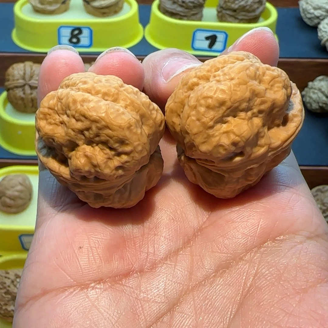 3***A桃核把件大羊头核桃