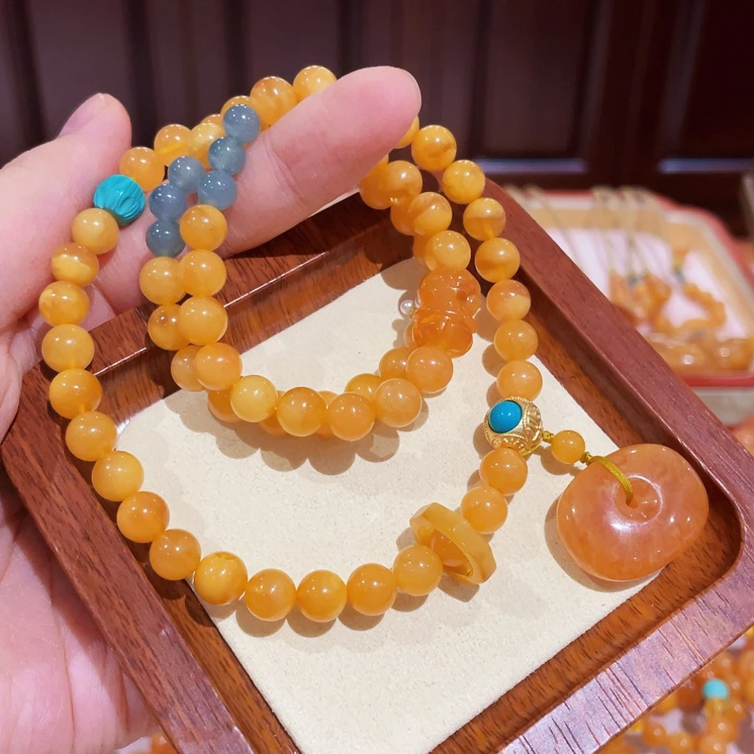 蜜蜡手链未镶嵌手串