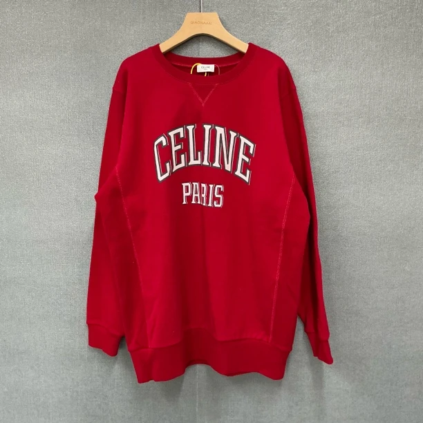 未使用 Celine/思琳 裂纹印花字母logo圆领卫衣全新M码/4699