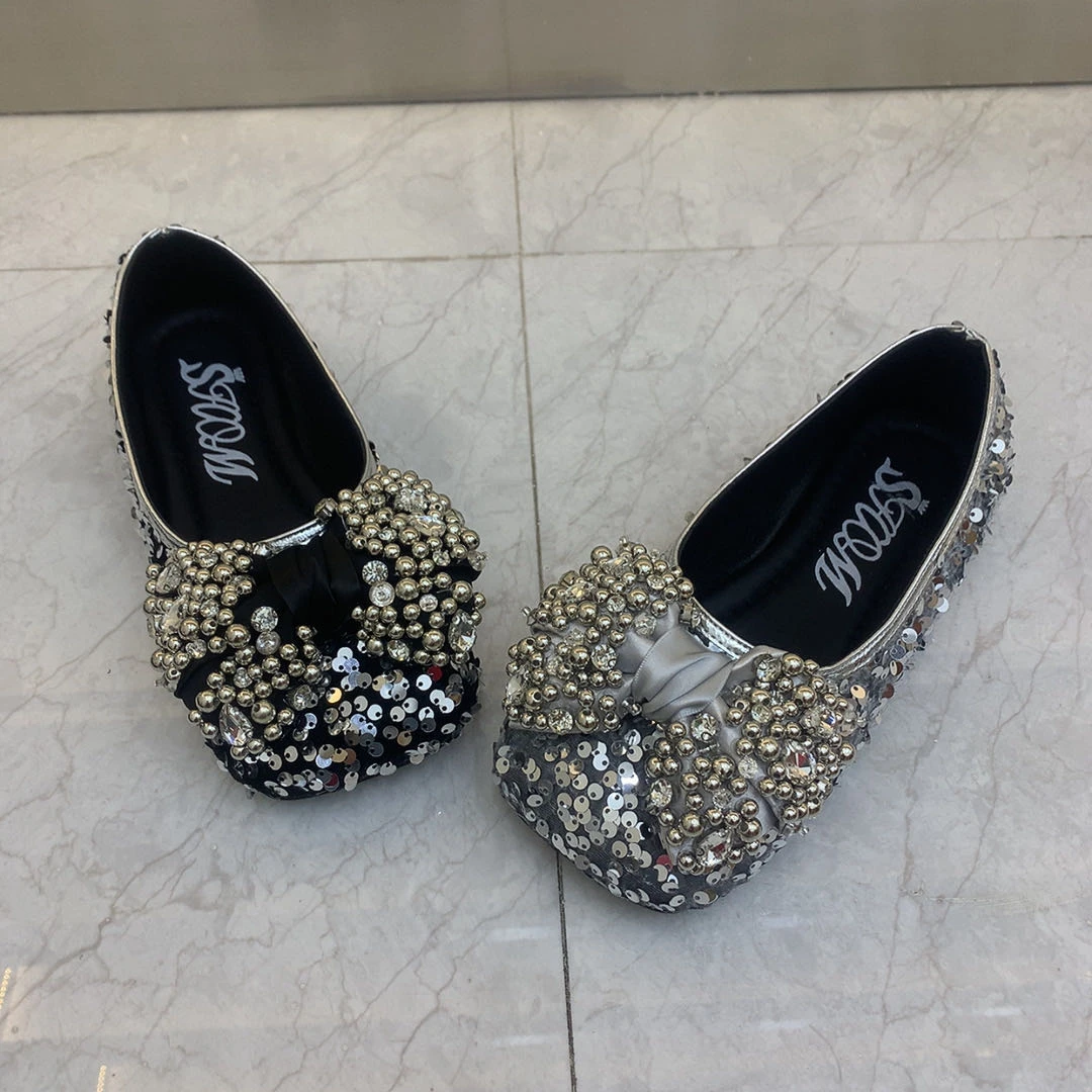 波哥大码定制40-43码韩版802复古时尚轻奢休闲百搭蝴蝶结小瓢鞋