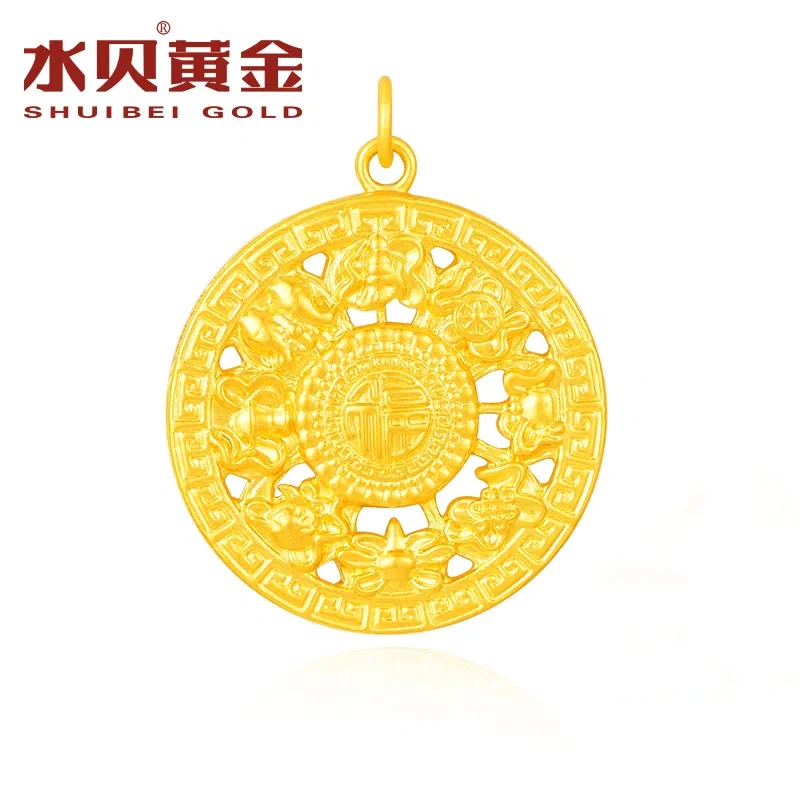 【水贝黄金专卖店】足金999古法黄金八宝 NC