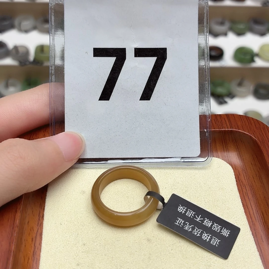 和田玉未镶嵌戒圈15号