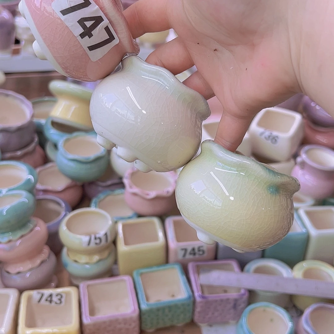 陶瓷花盆当场满12包邮