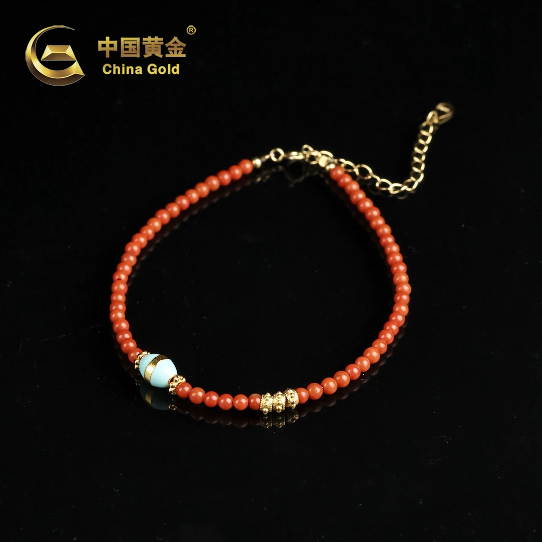 【中国黄金】梵亿 | 南红*手链*S925银镶嵌-S3754-格