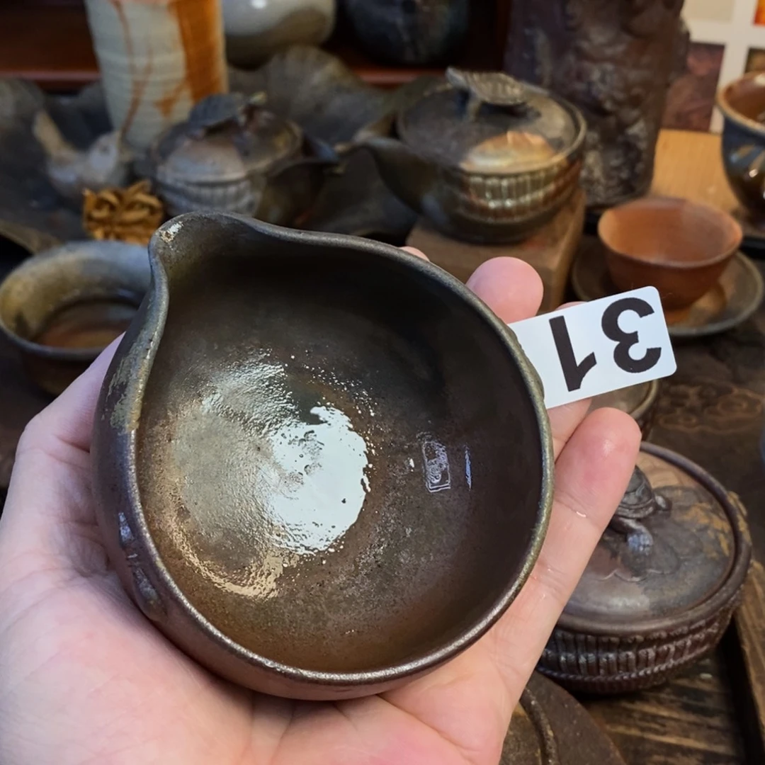 备前烧柴烧茶具初代香山能断水
