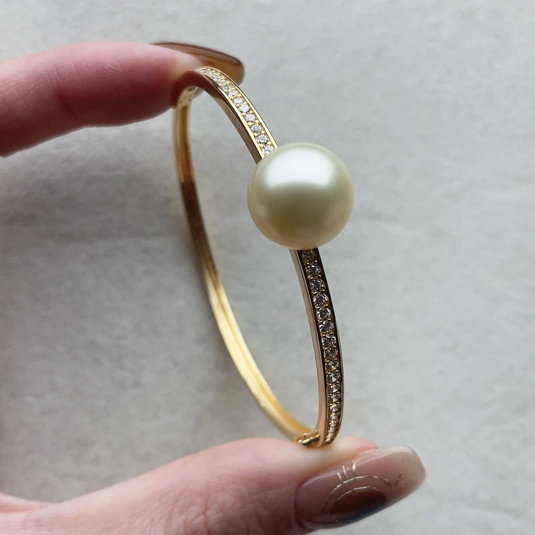 手镯117海水珍珠银S925镶嵌