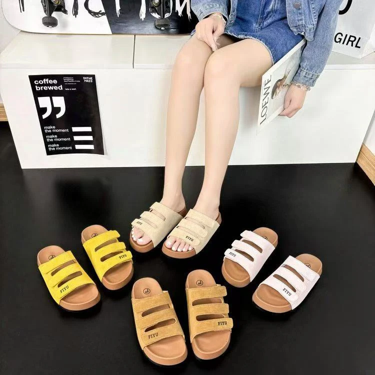 厚底博肯凉拖鞋女2025夏季新款小个子外穿轻便休闲拖沙滩软底凉拖