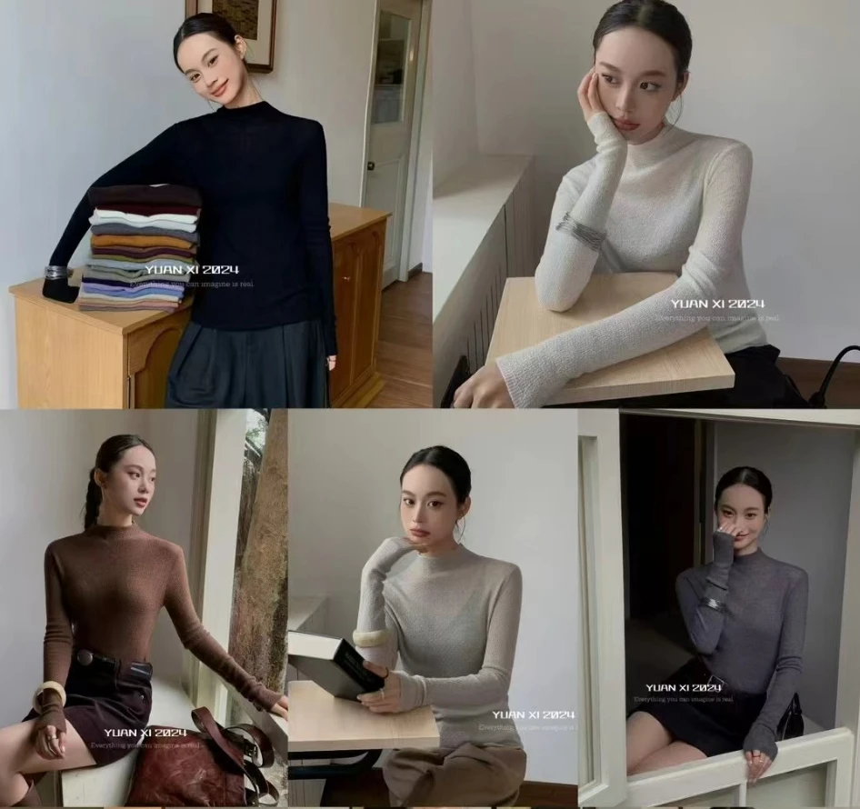 元熙#气质简约显瘦修身上衣#1054