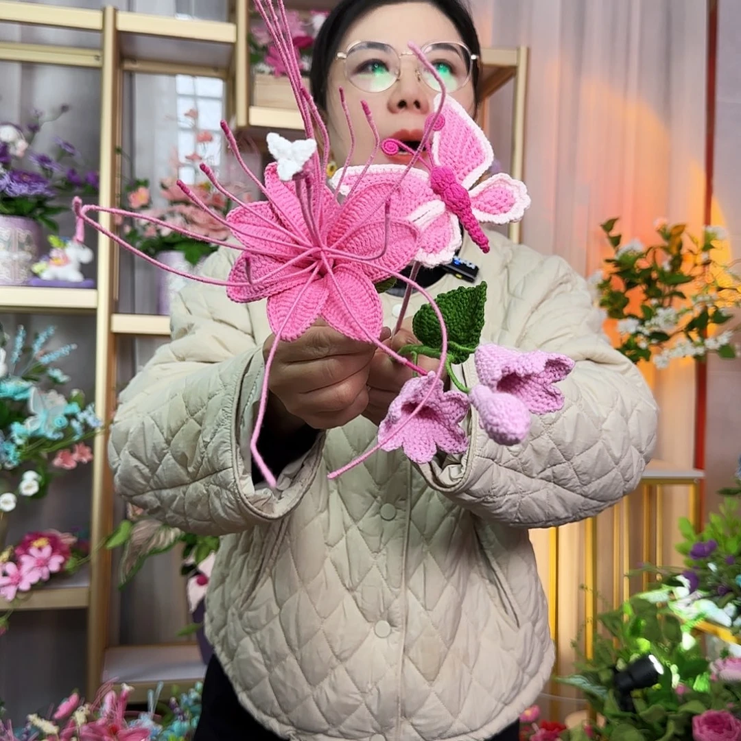 纯手工钩织钩织花束