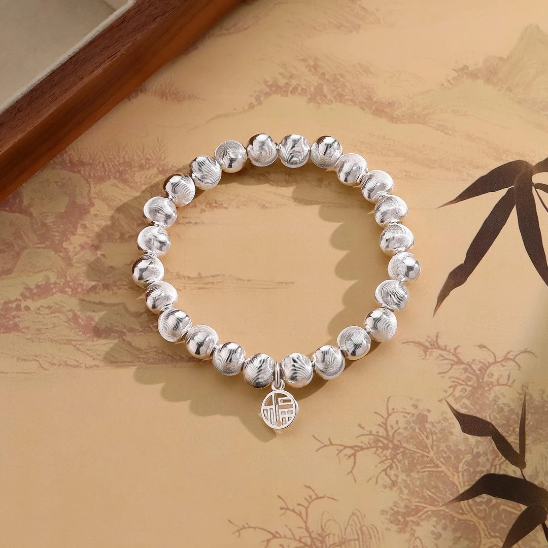 足银手链 猫眼珠福牌手链 轻奢中式时尚YS144