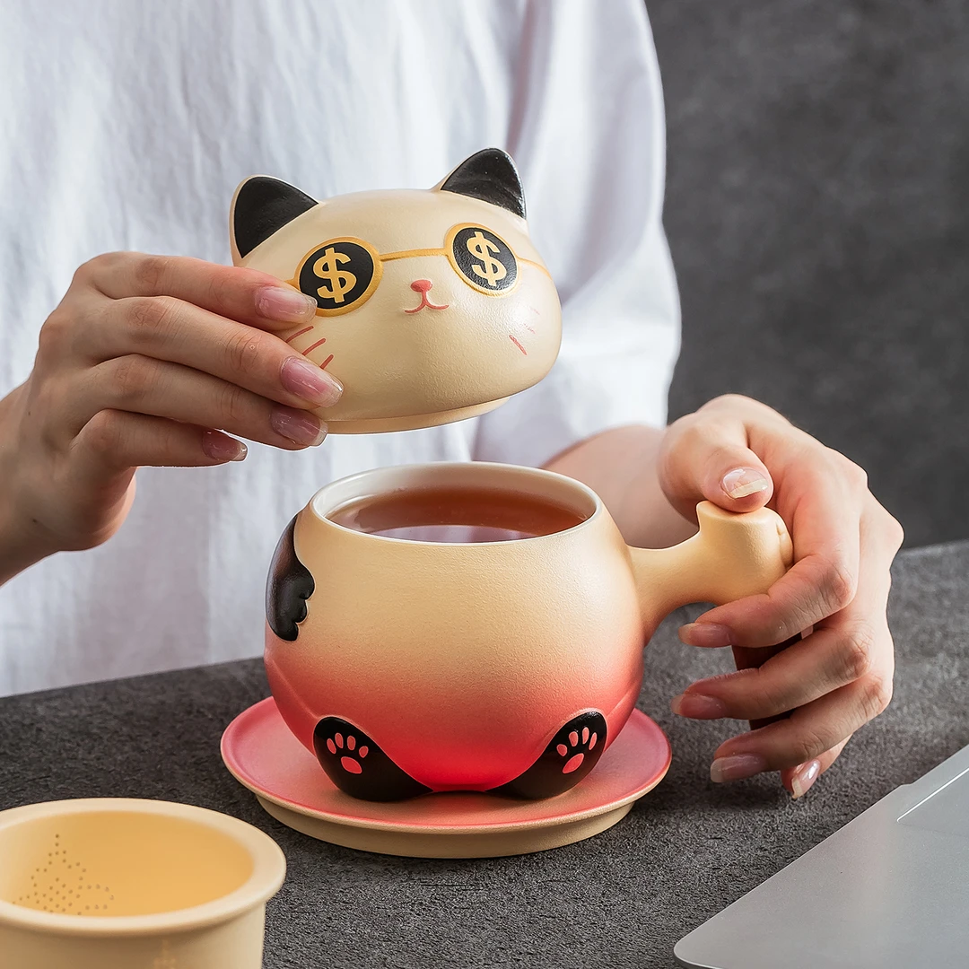 2025新款特别好看的高级感精致好看的办公室陶瓷马克杯咖啡杯茶杯