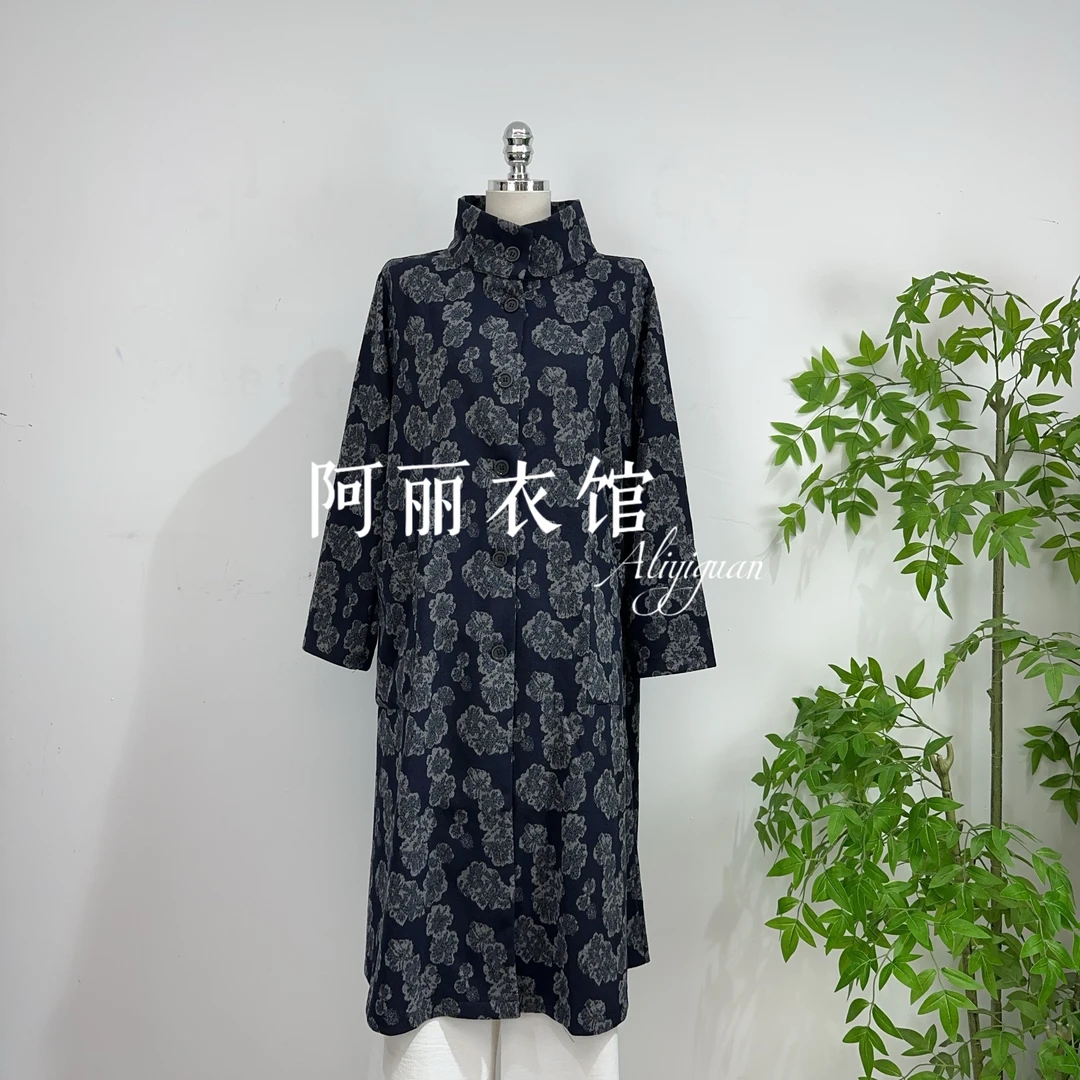 M012长款立领两用领显瘦长袖时尚休闲女士风衣