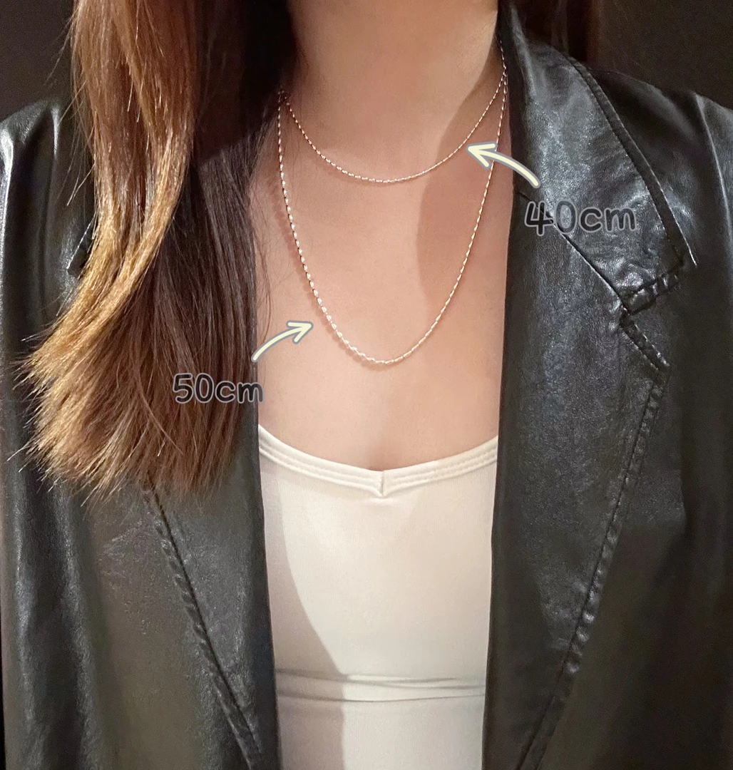 坠链均925银 纯银s925米粒项链 百搭小众简约时尚轻奢手工银色