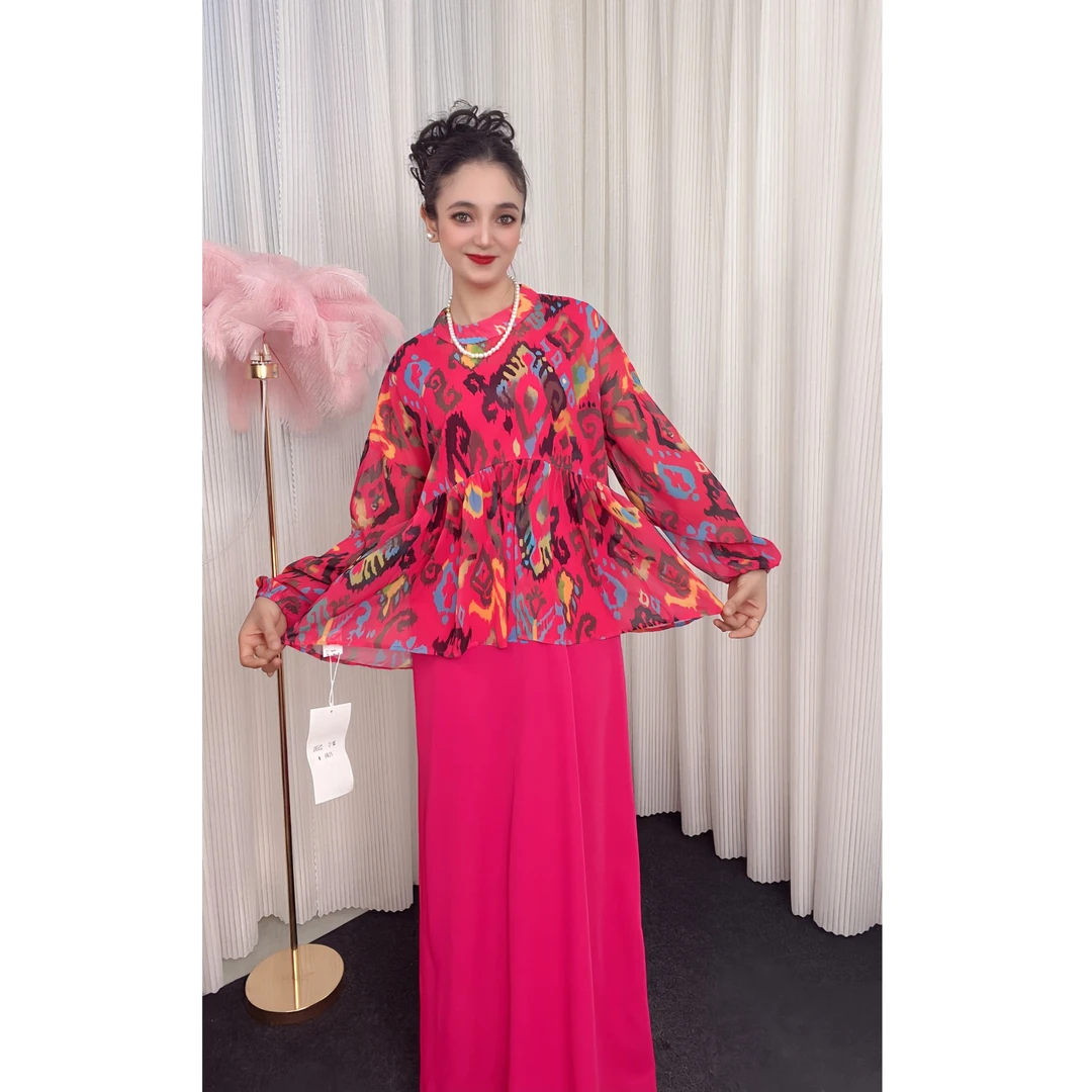 2505新款时尚民族风特色两件套套装