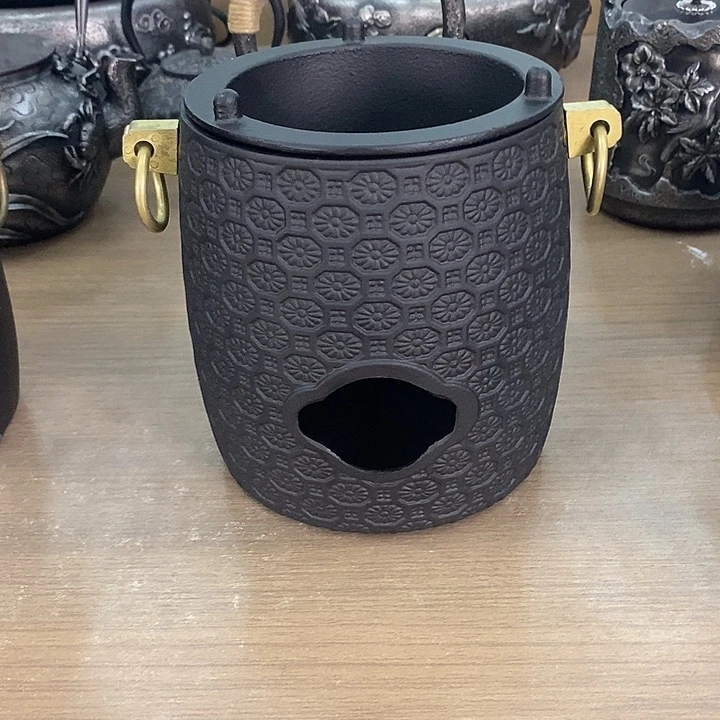 团花铸铁炭炉纯手工打造