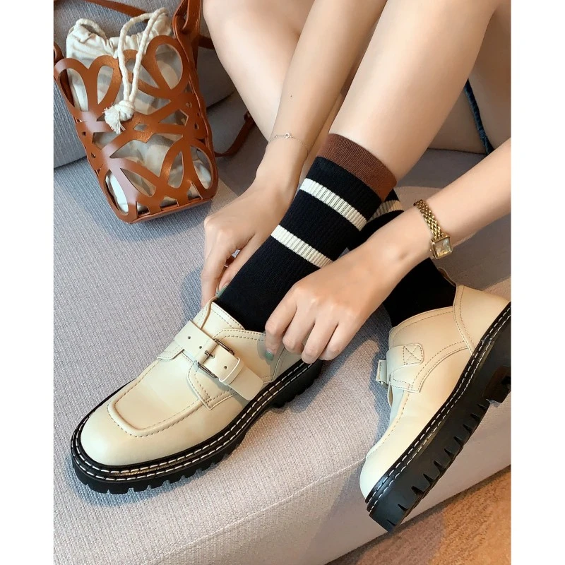 【特价捡漏】帕丁顿小皮鞋 手工羊皮英伦厚底鞋美洋MEIYANG夏季