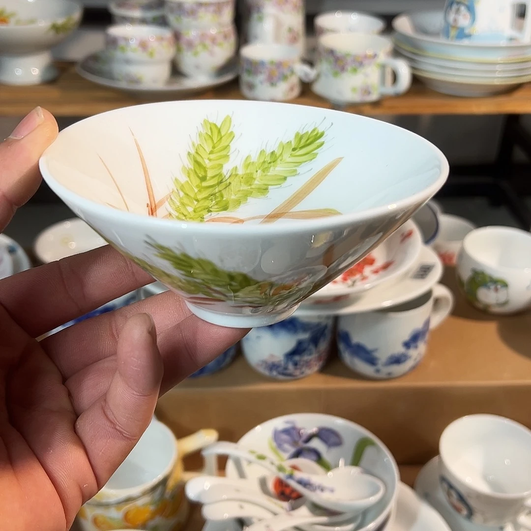 陶瓷景德镇高温釉下陶瓷5寸斗笠碗