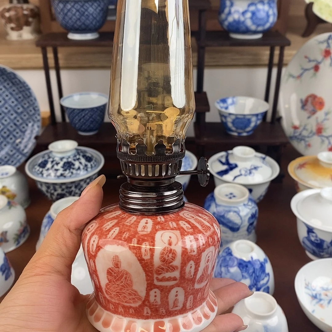 化作拓片千佛煤油灯