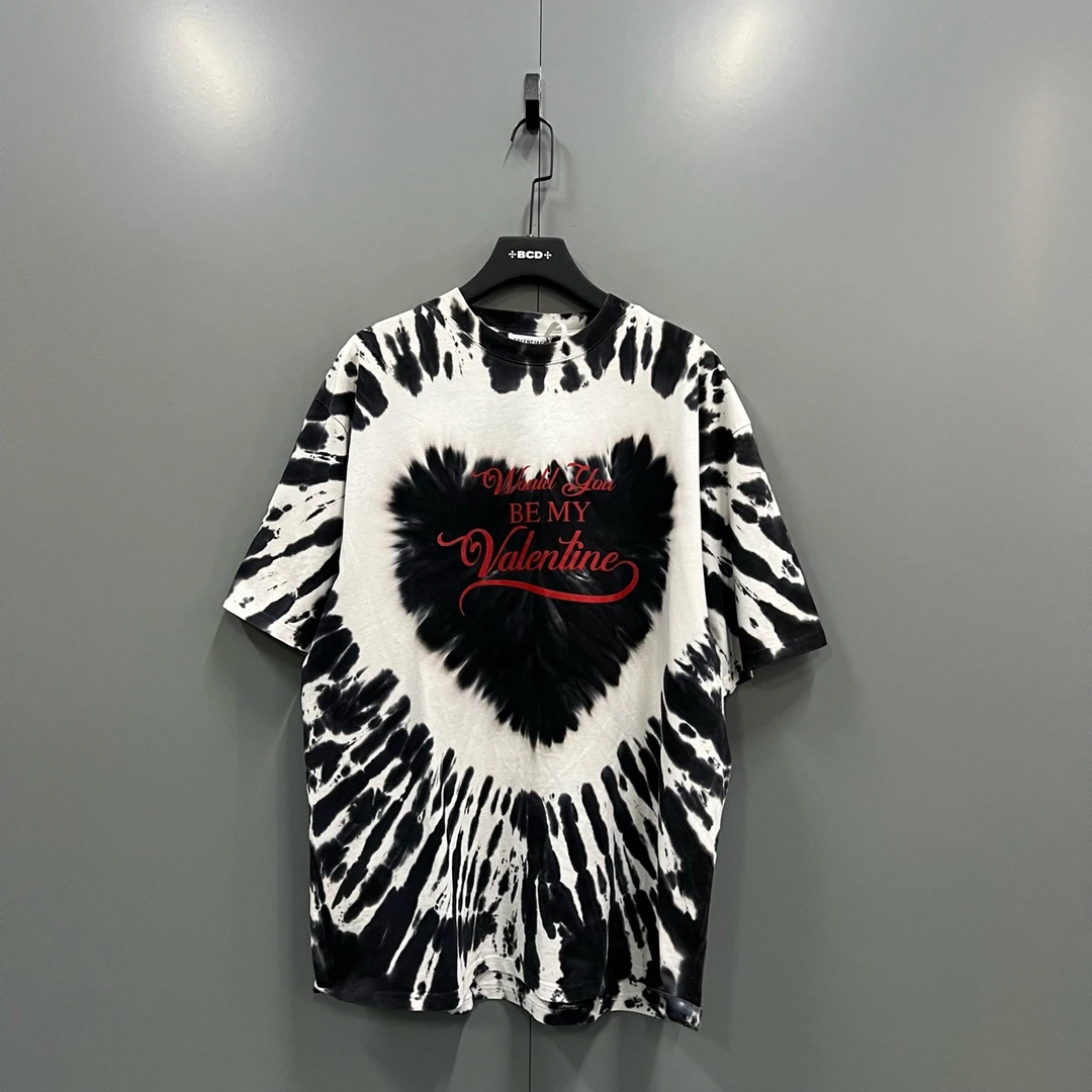 95新 Balenciaga/巴黎世家 扎染爱心短袖 S码/95新