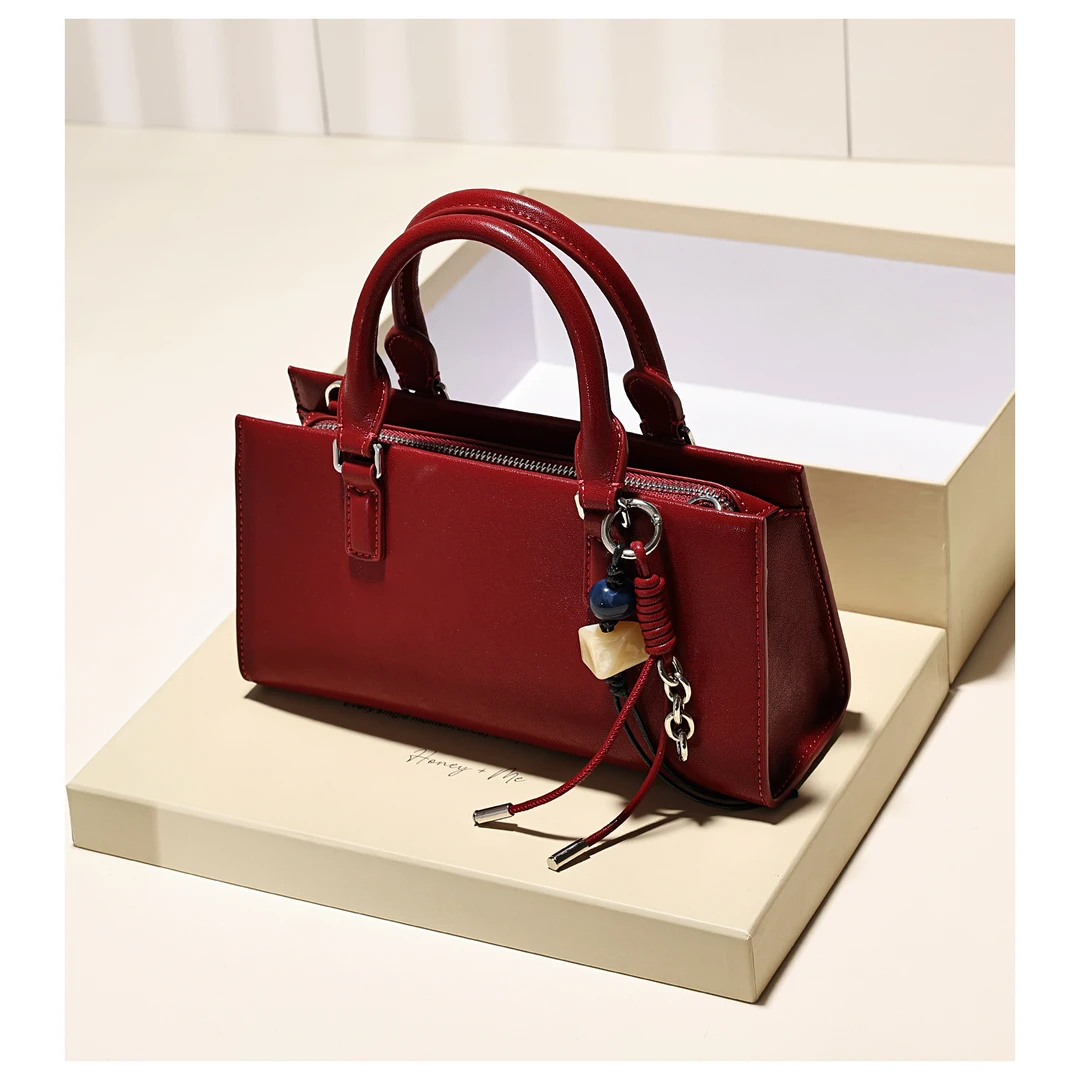 GXFMOD原创设计真皮红色结婚包2025流行新款新娘包单肩手提斜挎包