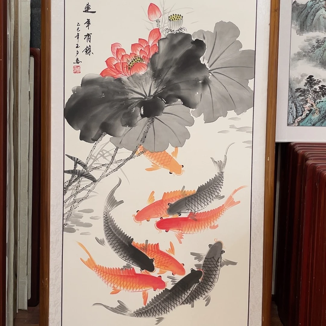 国画带框尺寸63*123厘米