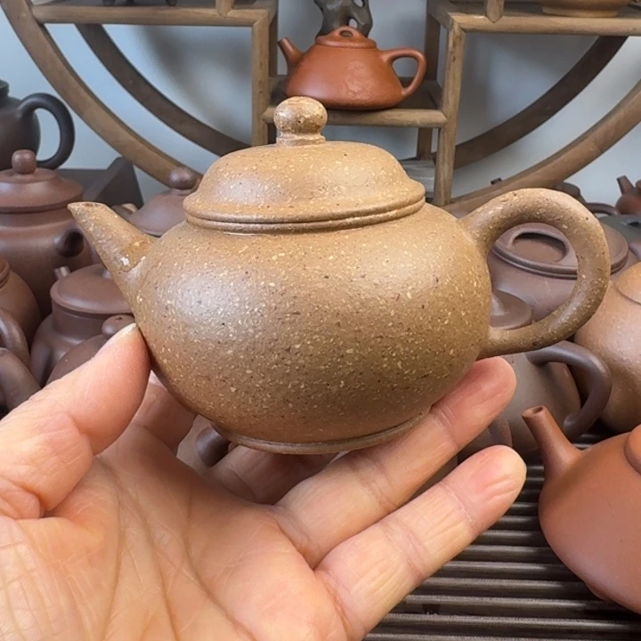 紫砂茶壶160cc水平梨皮段泥