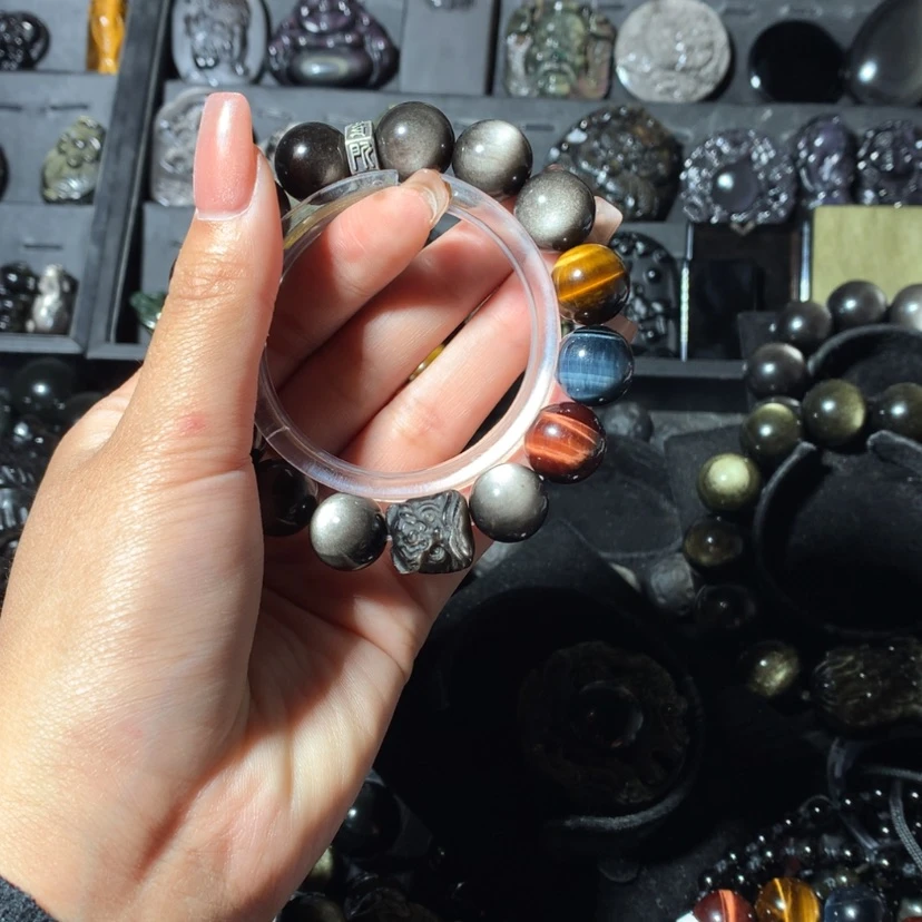 【闪购商品】黑曜岩手链未镶嵌Z*z