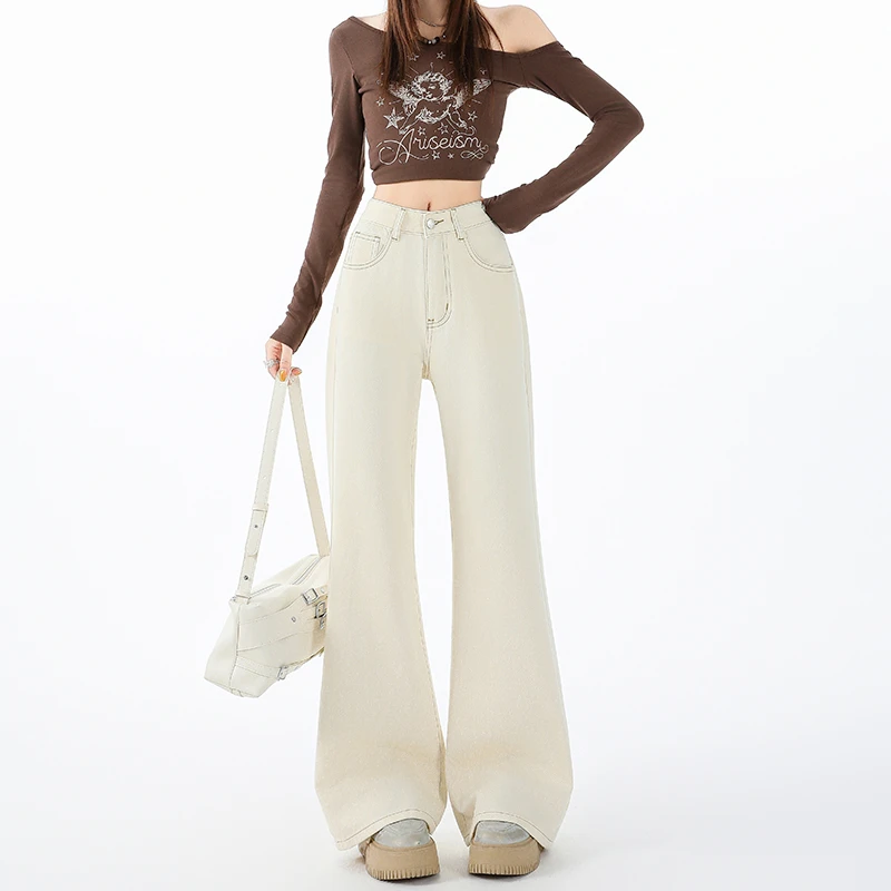 2331新款爆款新款高腰气质修身微喇女宽松不时尚百搭气质腿显瘦拖