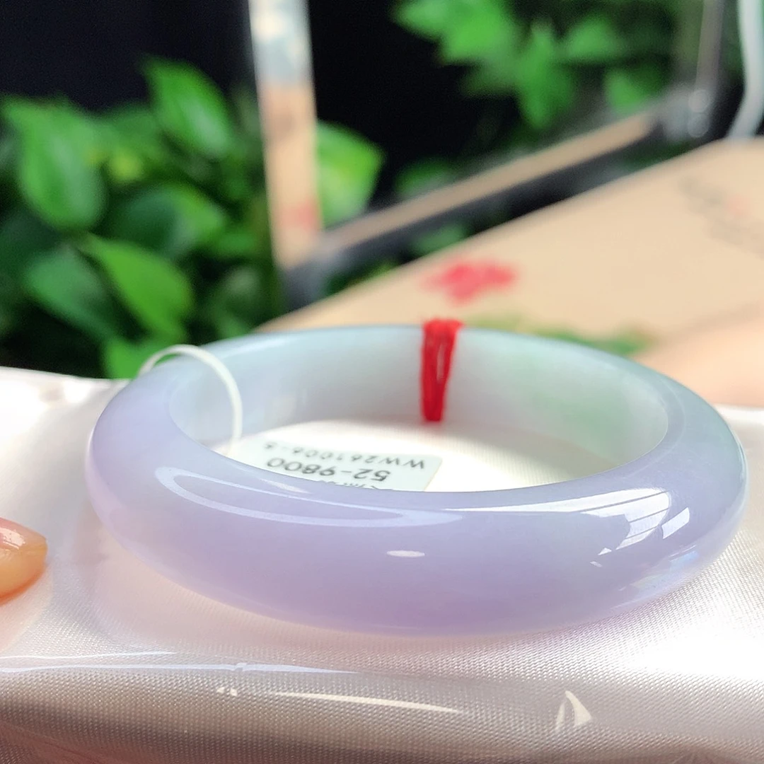 未镶嵌手镯翡翠52-53圈口春彩0毛孔22号