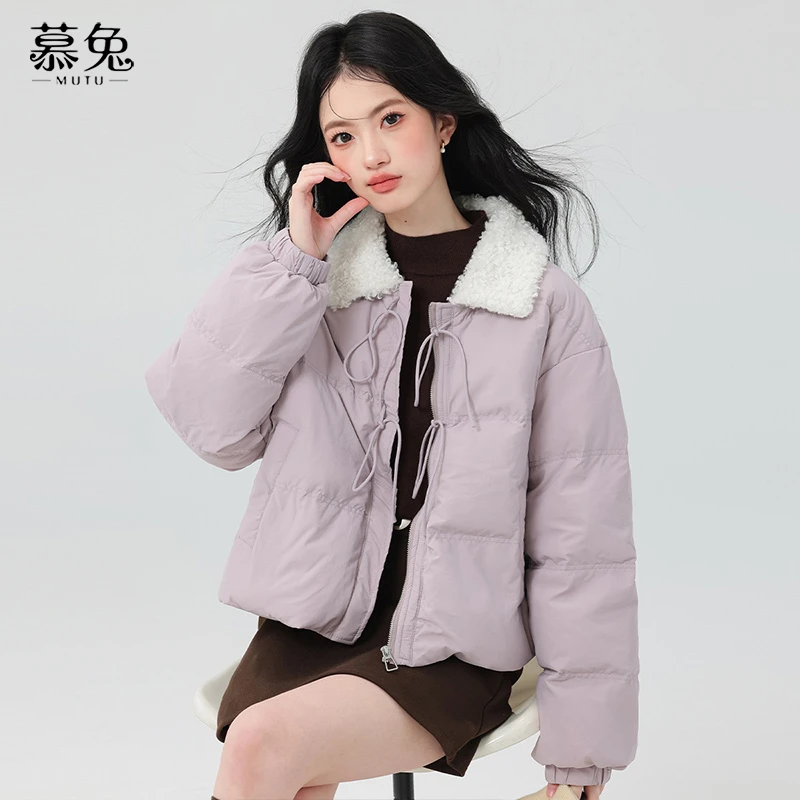 【婷婷专属】小个子甜美蝴蝶结棉服冬季加厚保暖面包服外套TU22594