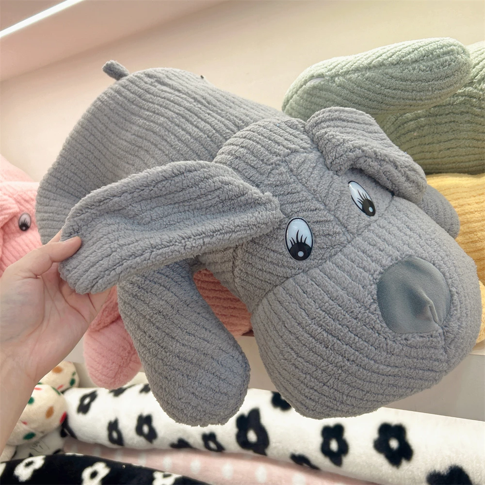 XXXK 0181 条绒枕 条绒狗-灰