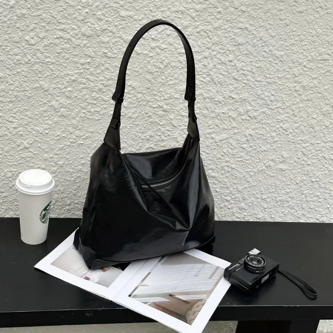 【胎牛托特】水晶胎牛皮托特拉链托特单肩腋下女包大容量通勤