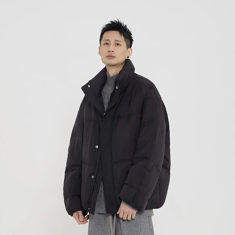 冬季新款90白鸭绒休闲百搭保暖潮流设计面包服男女款羽绒服2589