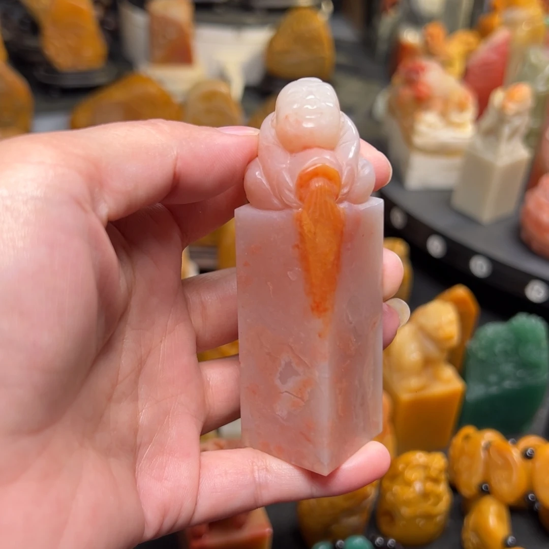 老挝石童趣巧雕印章